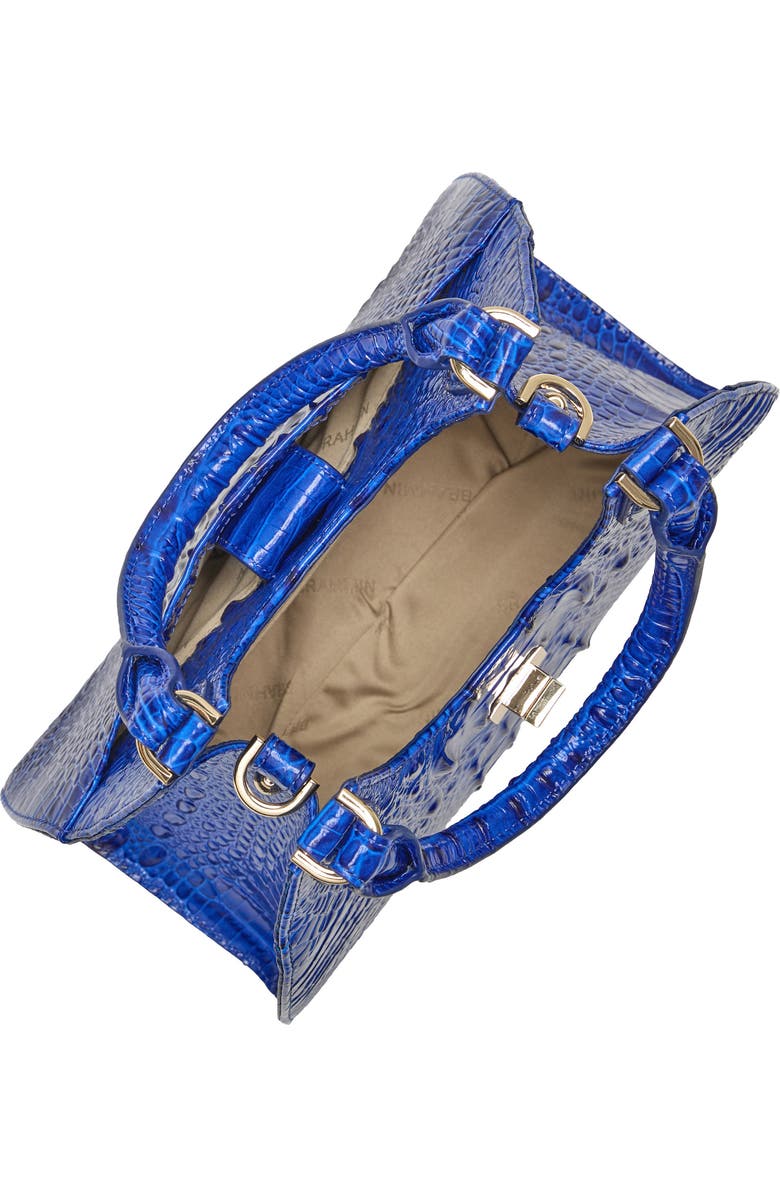 Brahmin Adrian Croc Embossed Leather Shoulder Bag, Alternate, color, Ultramarine