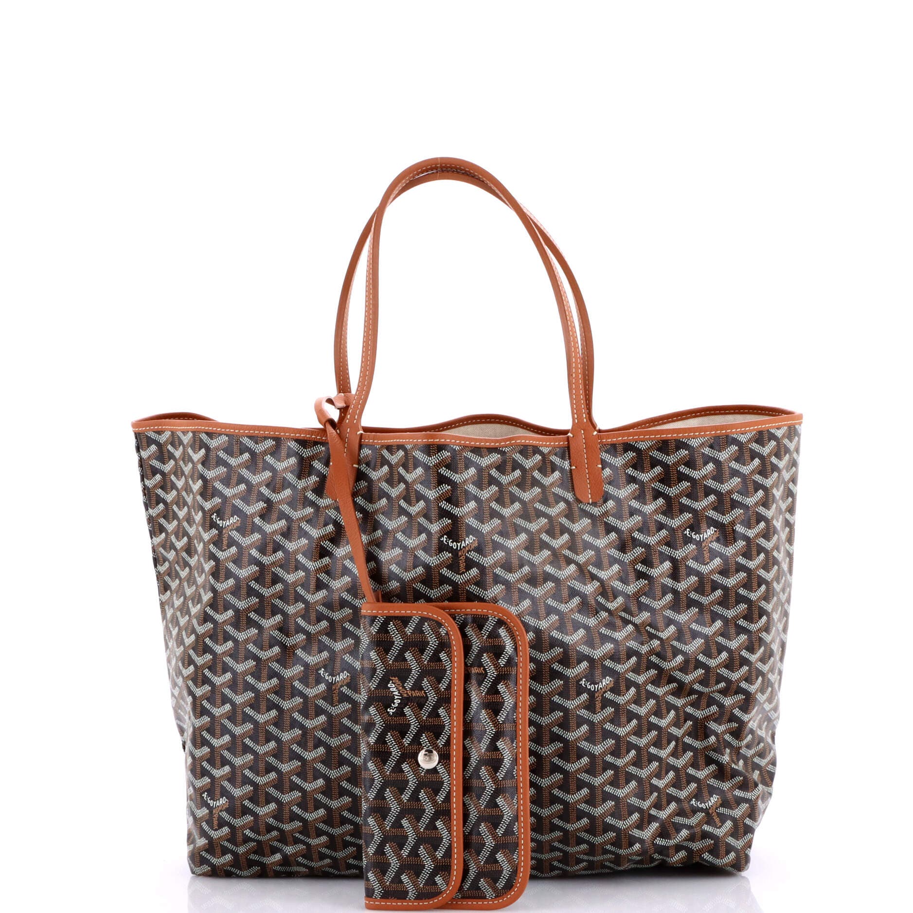 Pre-Owned Goyard Saint Louis Tote Coated Canvas GM, Alternate, color, Brown