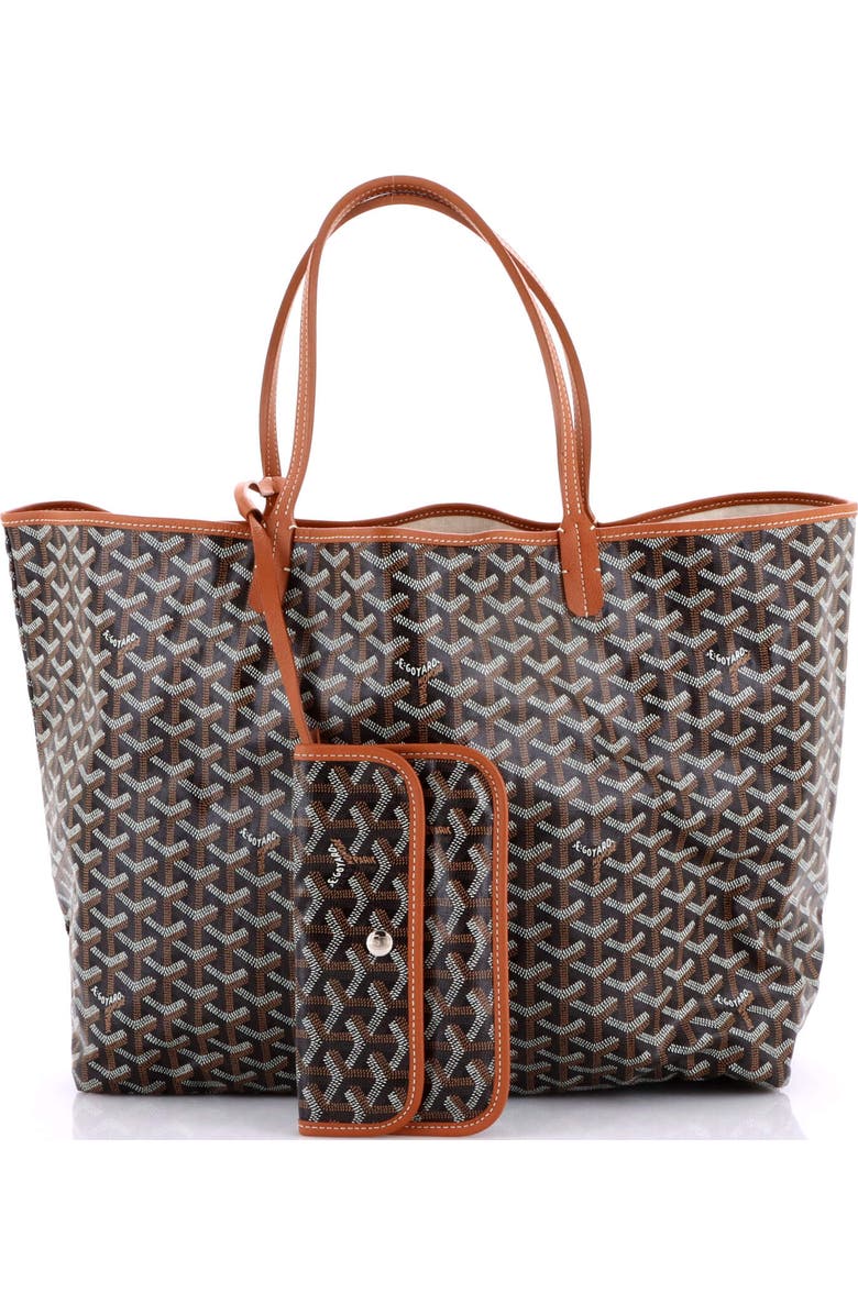 Pre-Owned Goyard Saint Louis Tote Coated Canvas GM, Alternate, color, Brown