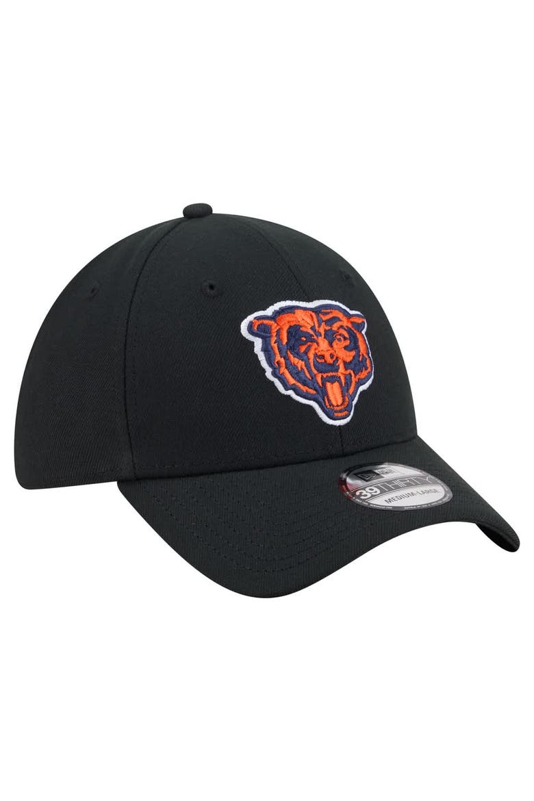Men's New Era  Black Chicago Bears Core Team 39THIRTY Flex Hat, Alternate, color, Black