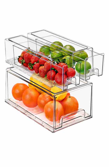 3-Piece Fridge Storage Bin Set