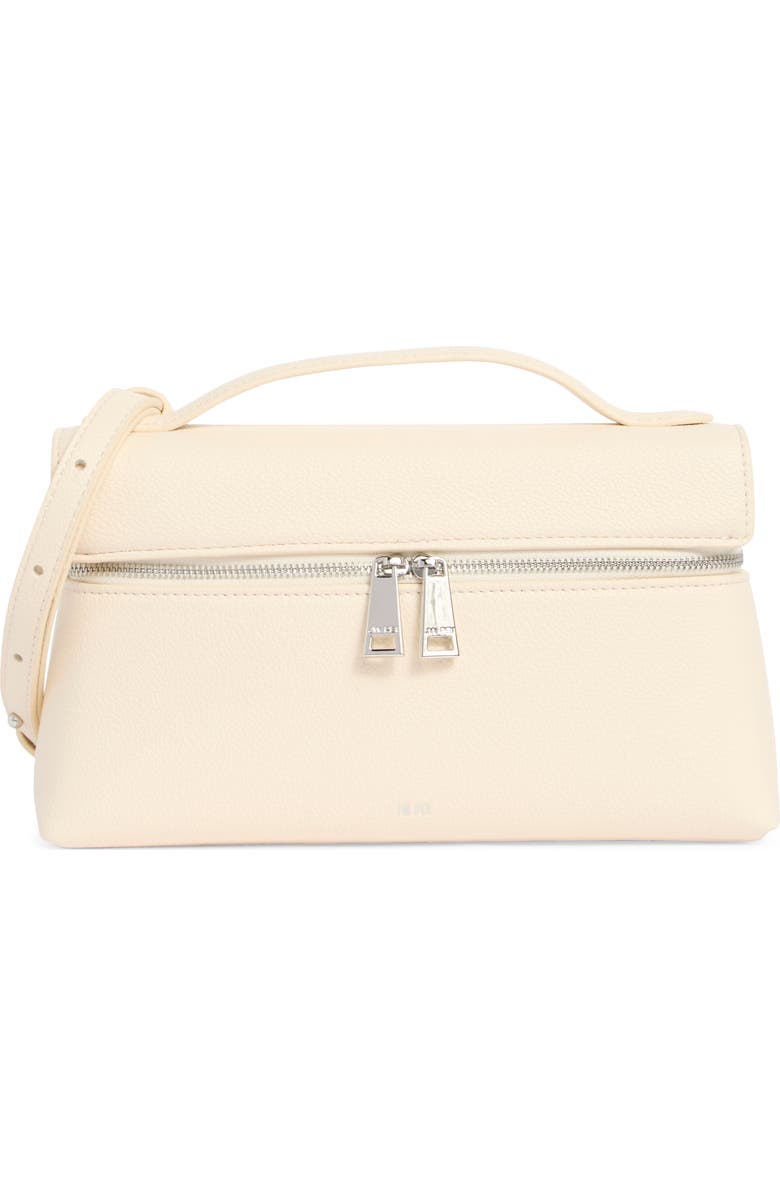 JW PEI Thea Woven Top Carry Handle Crossbody Bag, Main, color, Grainy Leather White