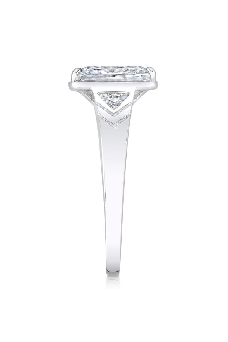 Cushion Cut Cubic Zirconia Solitaire Ring, Alternate, color, PURE PLATINUM CLEAR CZ