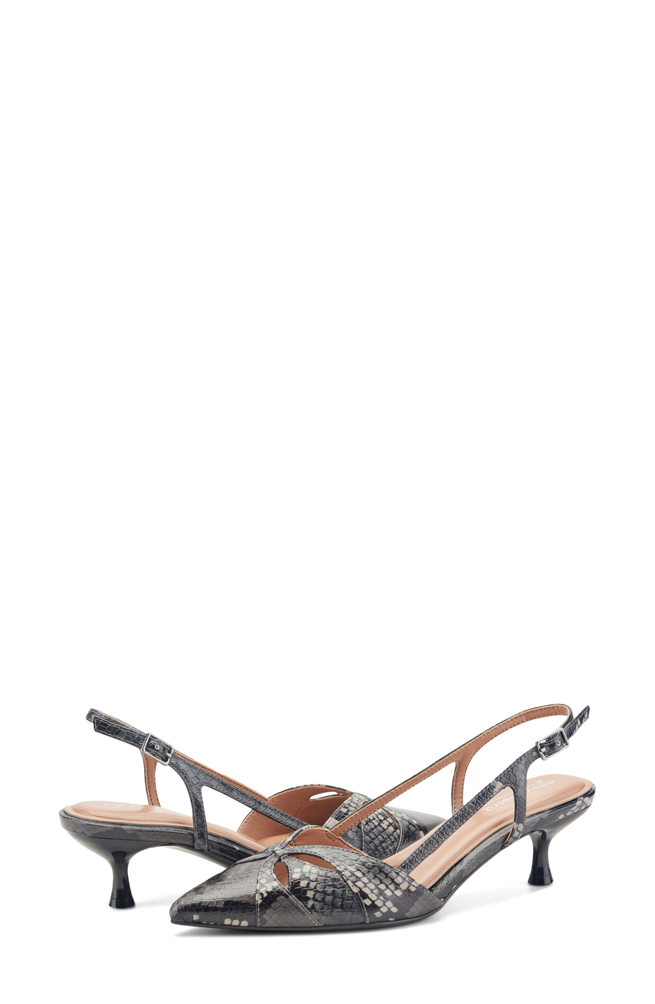 Kaisley Pointed Toe Slingback Pump, Alternate, color, GREY