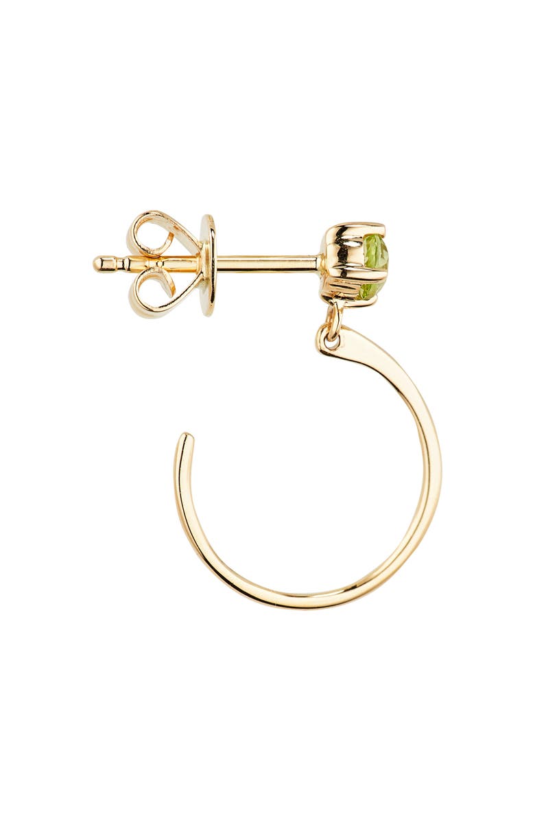 Bony Levy 14K Gold Peridot Hoop Drop Earrings, Alternate, color,