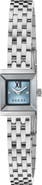 Gucci G-Frame Blue Dial Square Bracelet Watch, 14mm x 18mm
