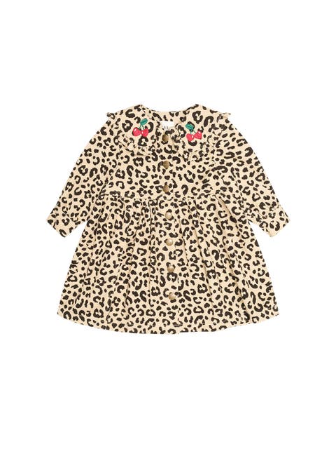 Leopard Cherry Collar Dress