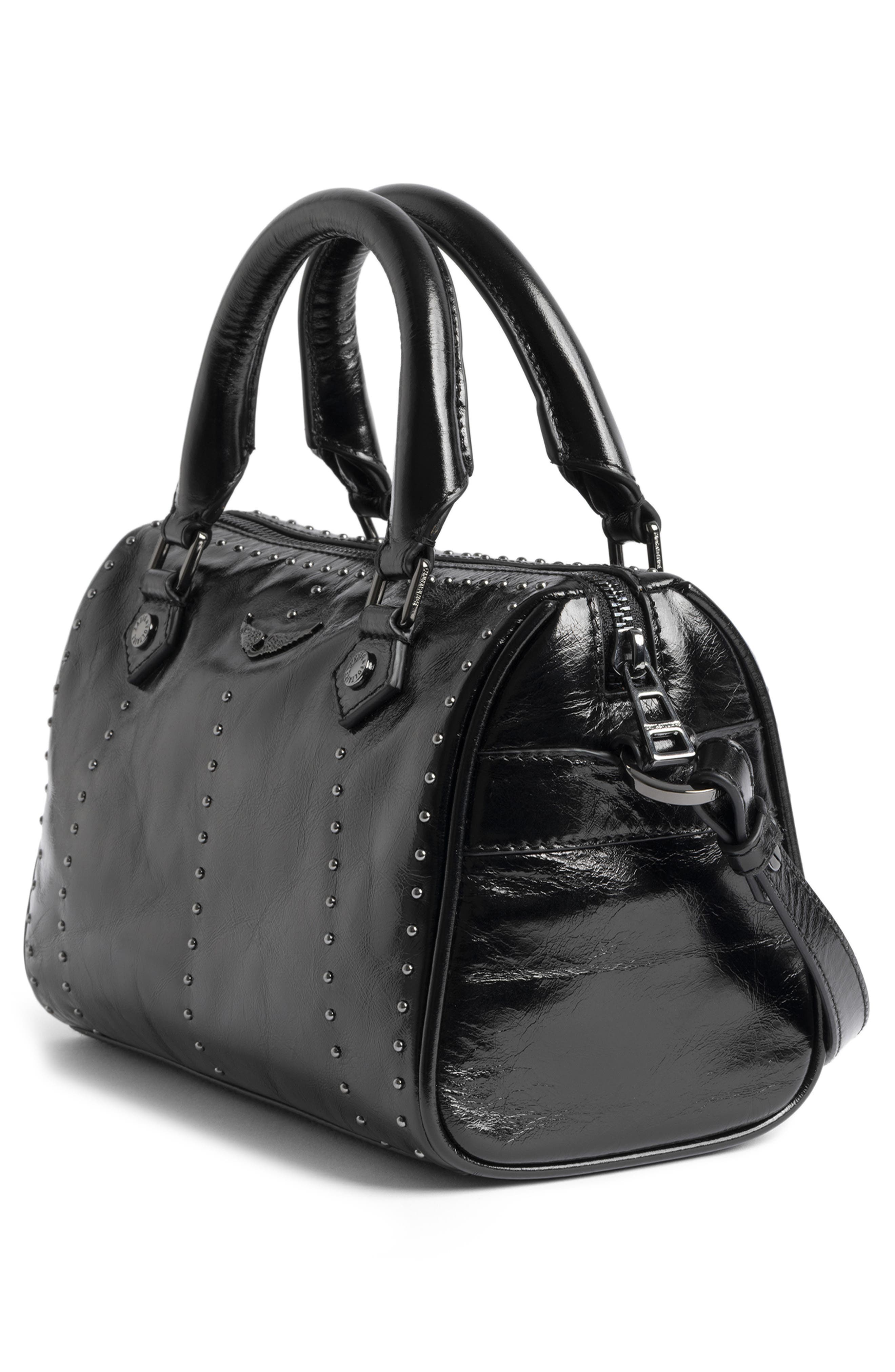 Zadig & Voltaire Extra Small Sunny Vibe Stud Bag, Alternate, color, Black