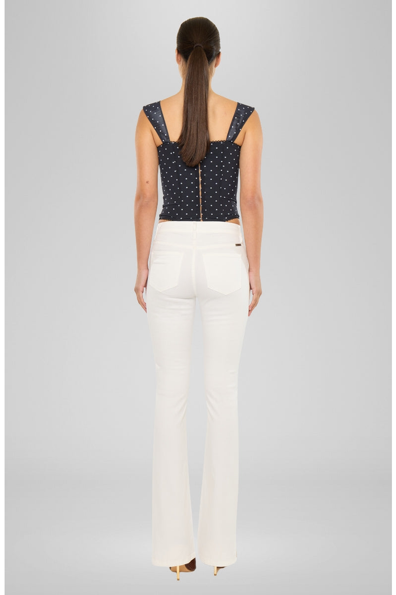 Vanilla Essentials High Rise Bootcut Jeans, Alternate, color, White