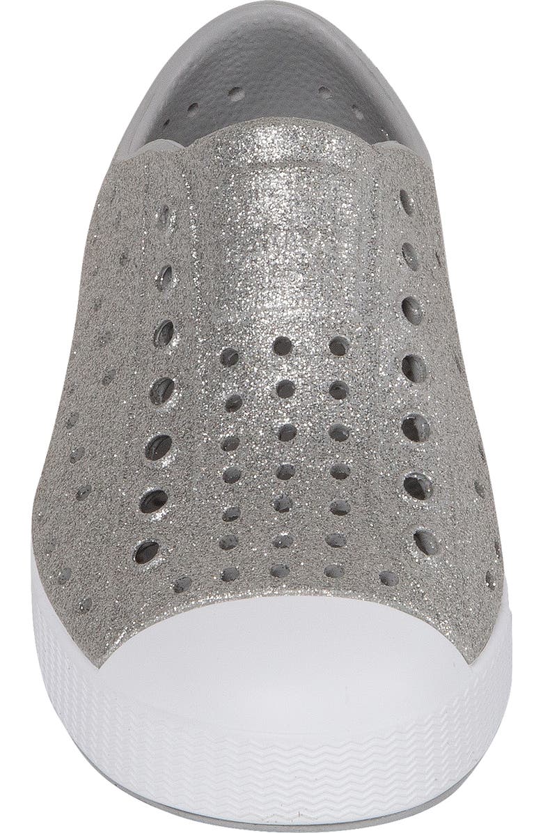 Native Shoes Kids
Jefferson Bling Slip-On Sneaker, Alternate, color, Platinum Bling/ Shell White