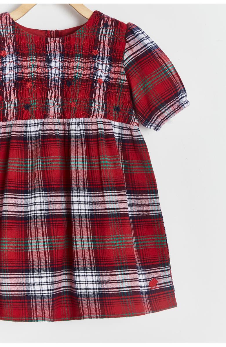 Babycottons Christmas Flannel Plaid Dress for Toddler, Alternate, color, Red