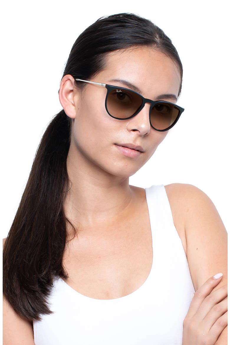 Erika 54mm Gradient Round Sunglasses, Main, color, TRSPRNT BR