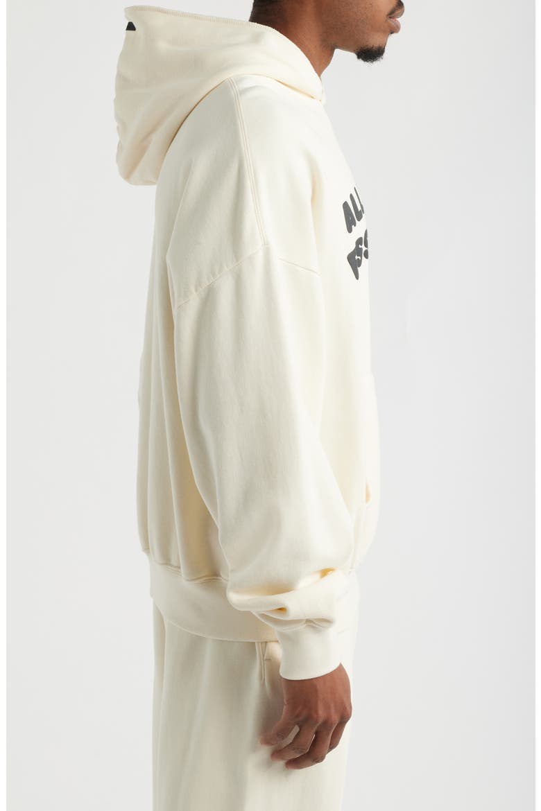 '90s Fit Fleece Logo Hoodie, Alternate, color, WASHED IVORY