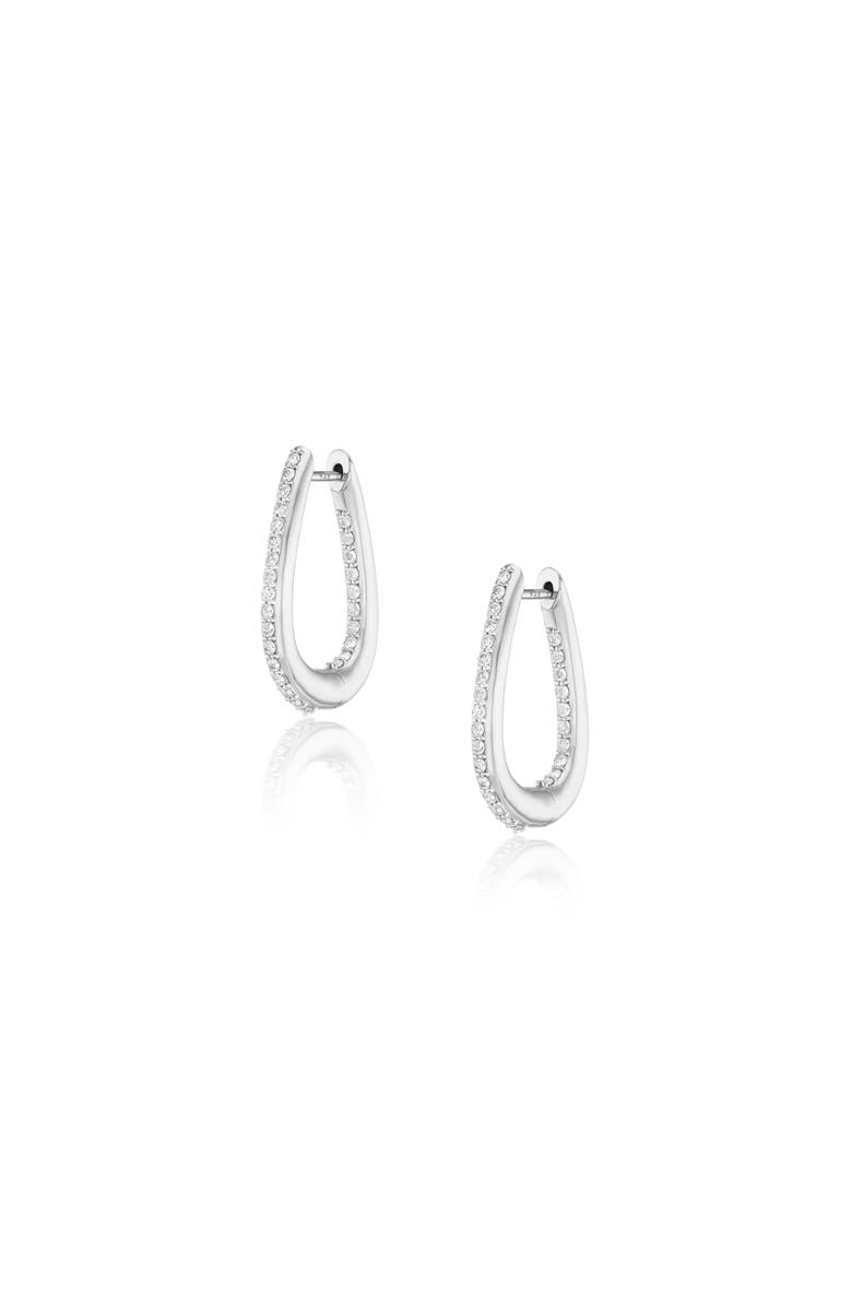 Sheryl Lowe Diamond Buckle Earring, Main, color, Sterling Silver