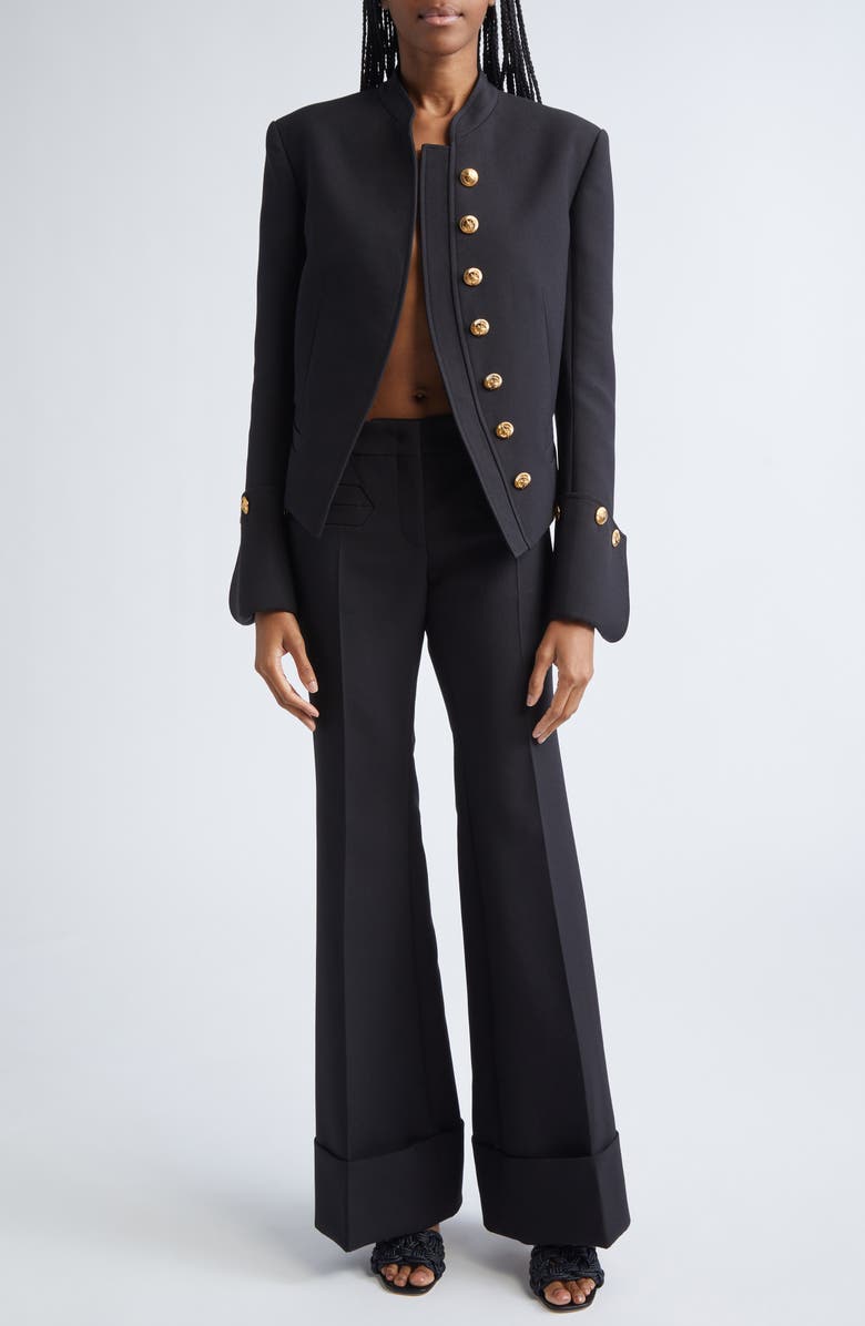 Zimmermann Rebellion Low Rise Flare Pants, Alternate, color, Black