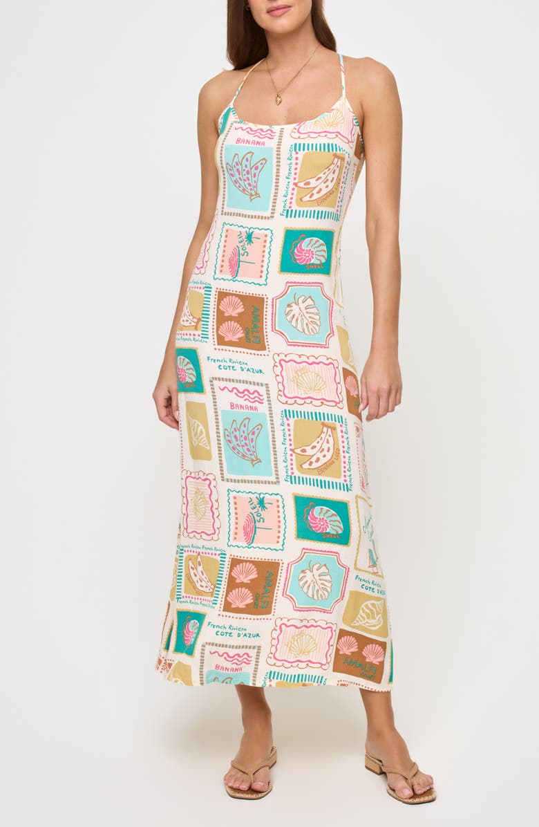 LSPACE Summer Somewhere Print Slipdress, Main, color,