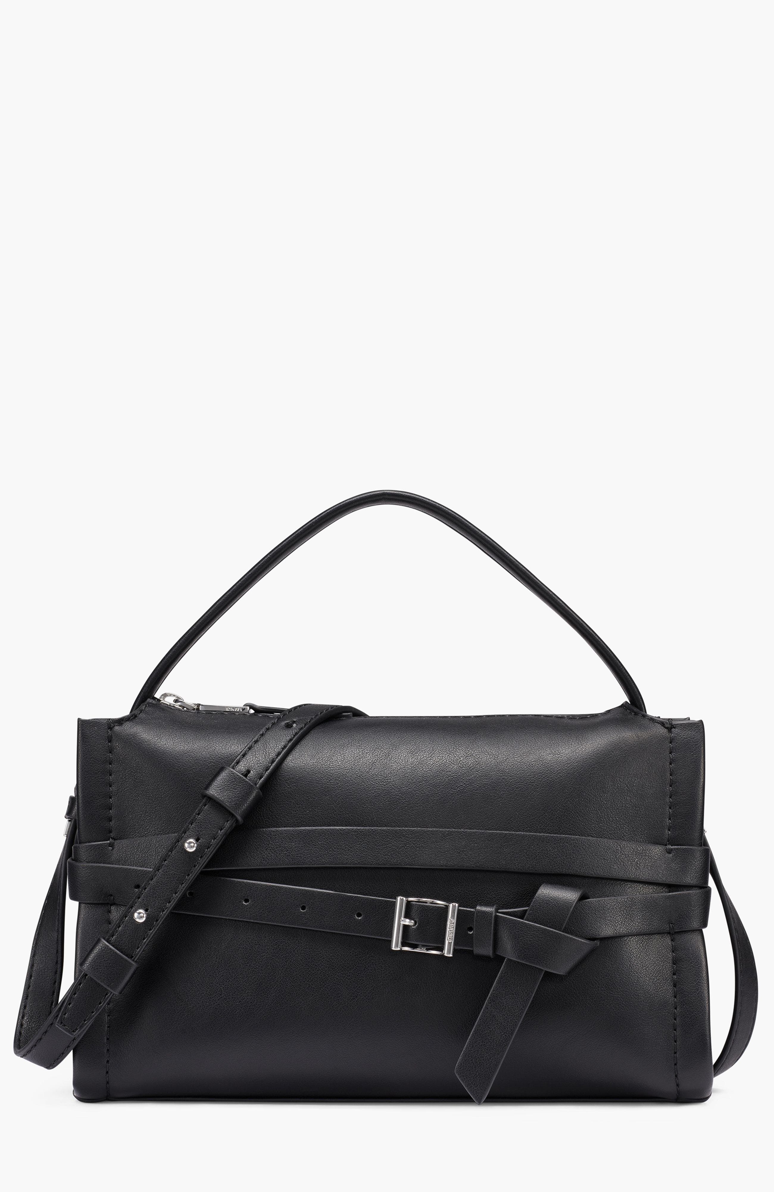 DKNY Bridie Medium Crossbody, Main, color, Black/Silver