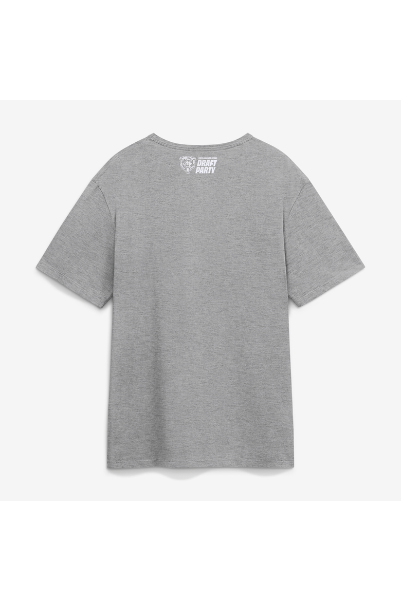 Men's Fanatics Heather Gray Chicago Bears 2026 Draft Party T-Shirt, Alternate, color, Heather Gray