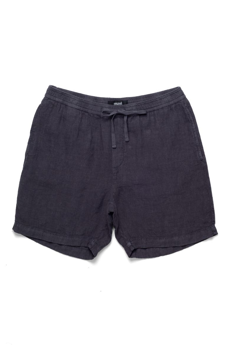Linen Drawstring Shorts, Alternate, color, PERISCOPE