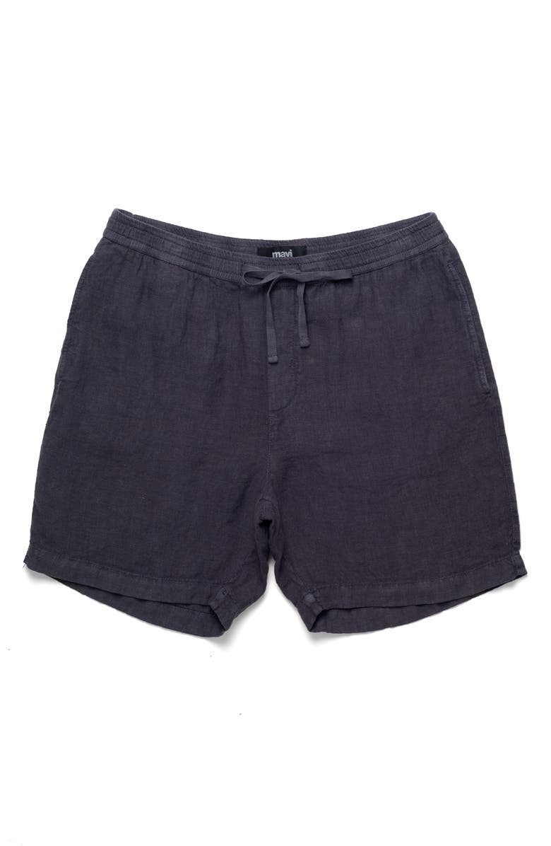 Mavi Jeans Linen Drawstring Shorts, Alternate, color, Periscope