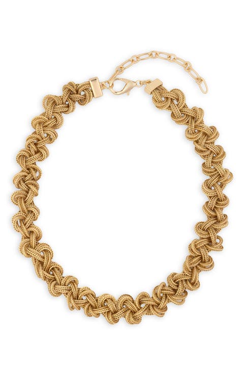 Textured Link Chain Necklace