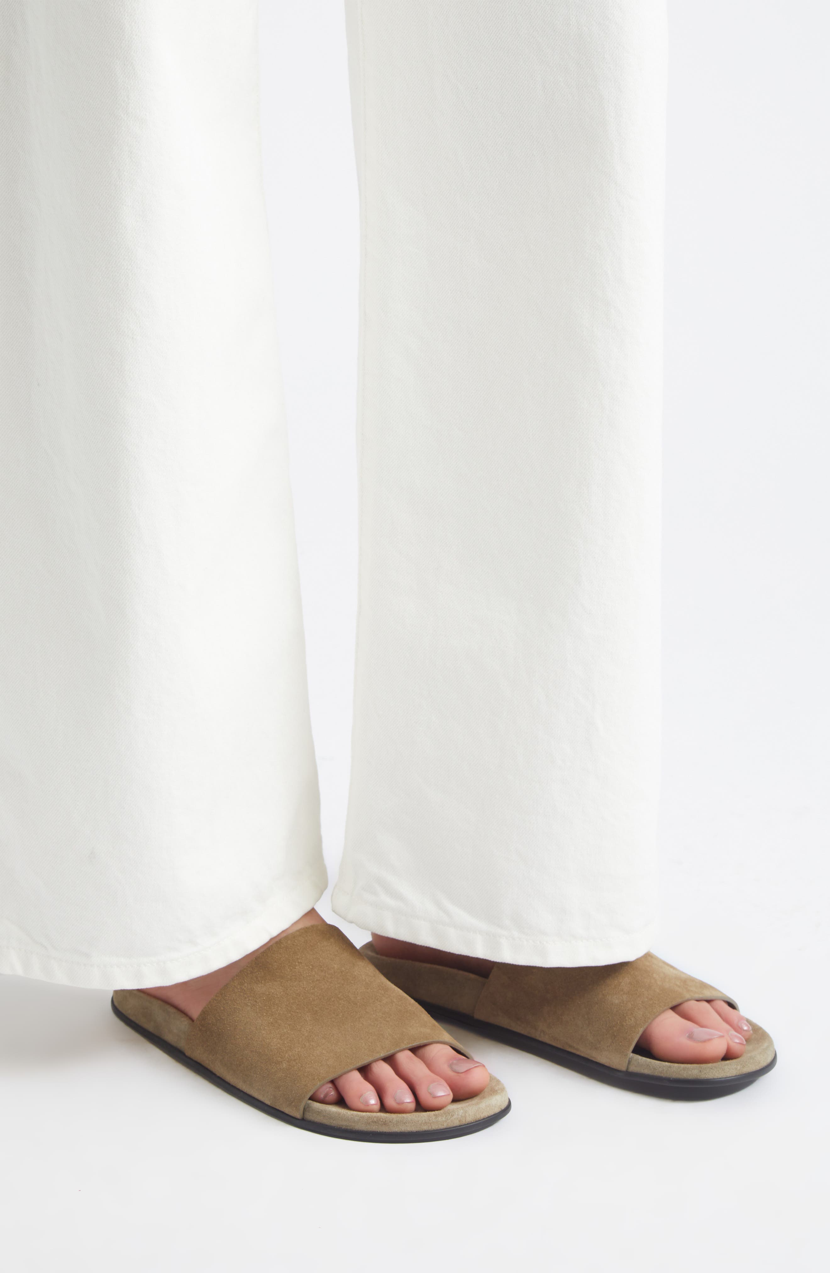 The Row Hugh Slide Sandal, Alternate, color, Military