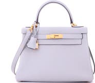 Pre-Owned Hermes Kelly Handbag Blue Togo with Gold Hardware 28