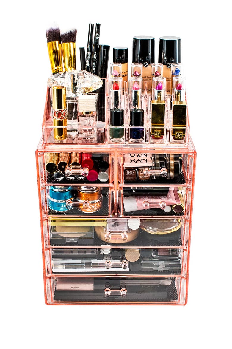 Makeup Storage Organizer - Pink, Main, color, PINK