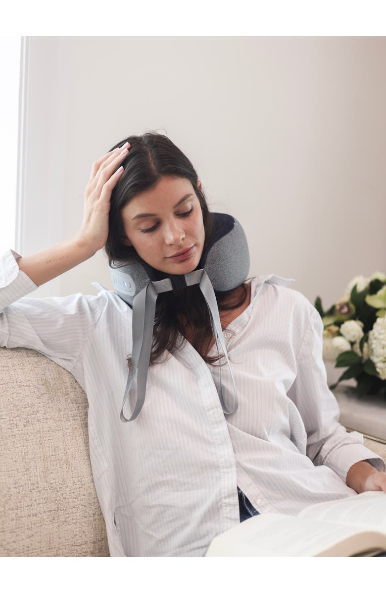 MIKO Snug Neck Massage Pillow with Heat, Alternate, color, Grey