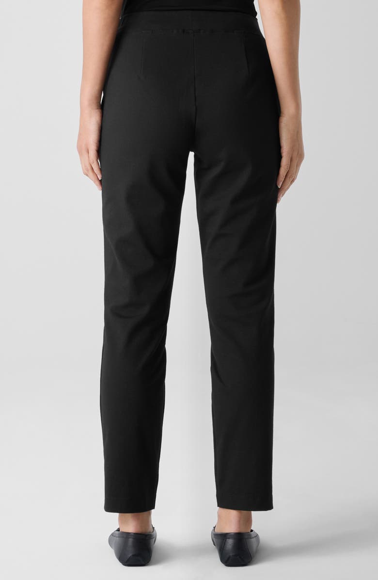 Eileen Fisher High Waist Slim Ankle Pants, Alternate, color, Black