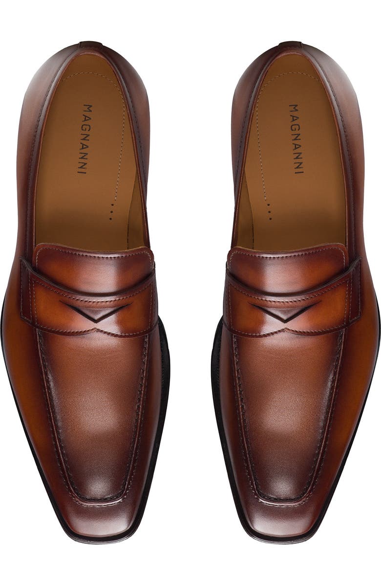 Magnanni Maine Water Resistant Loafer, Alternate, color, Cognac