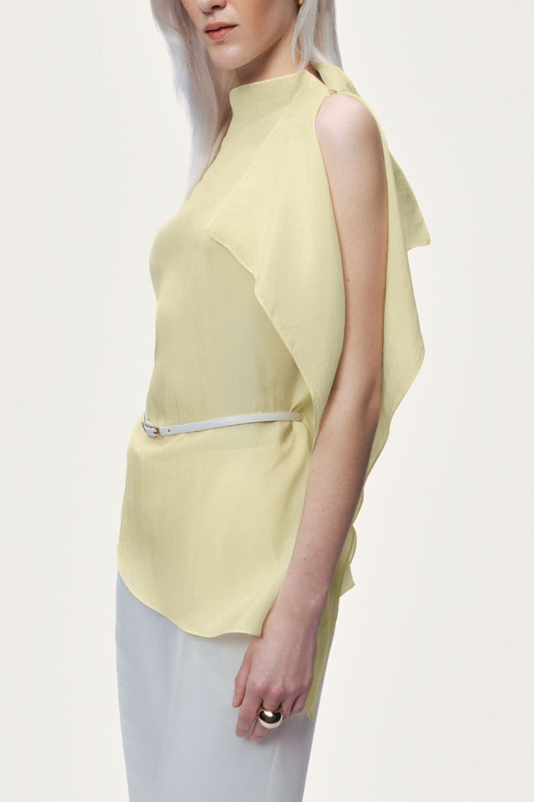 Sleeveless Woven Blouse, Alternate, color, Yellow