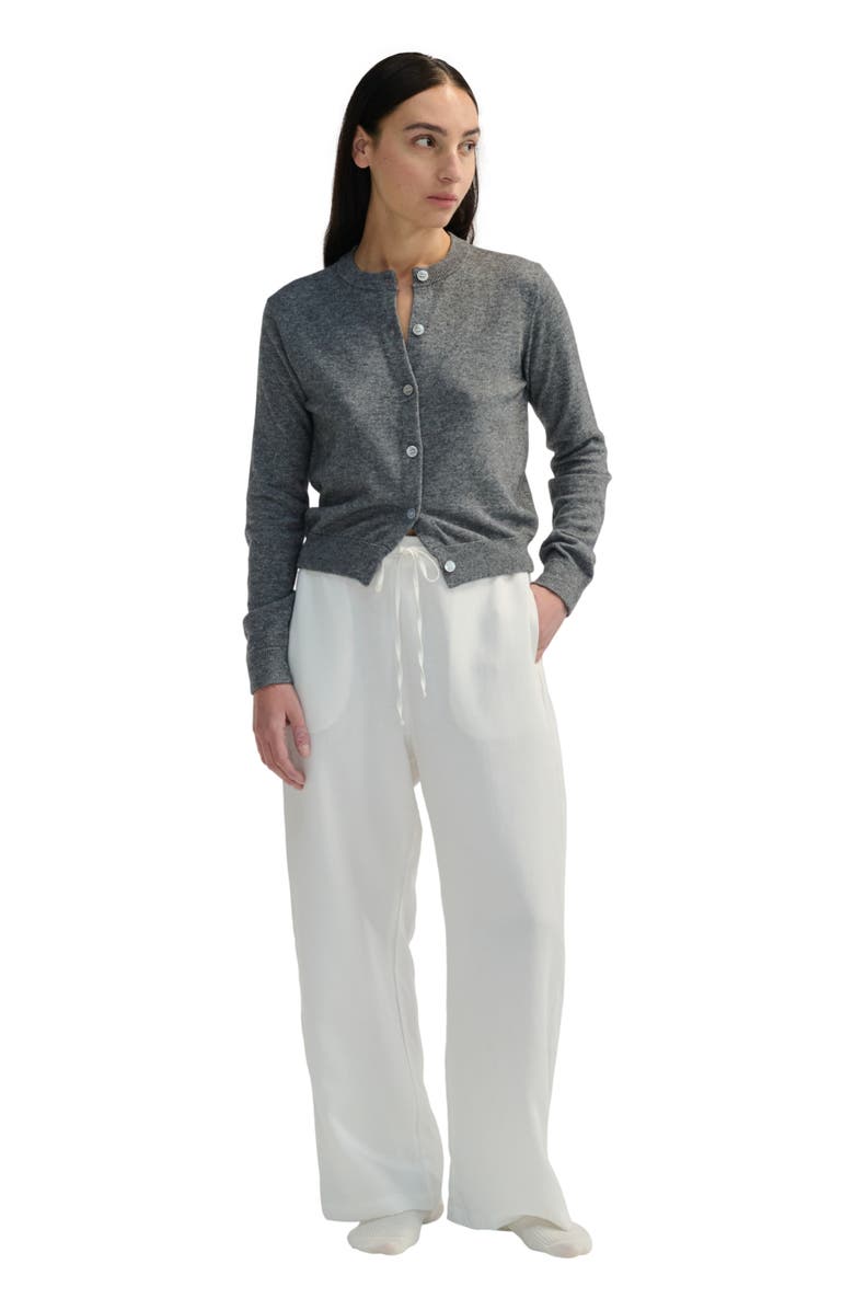 Almina Concept Front Tie Linen Pants, Main, color, White