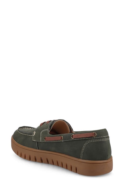 Journee Collection Marion Boat Shoe In Green