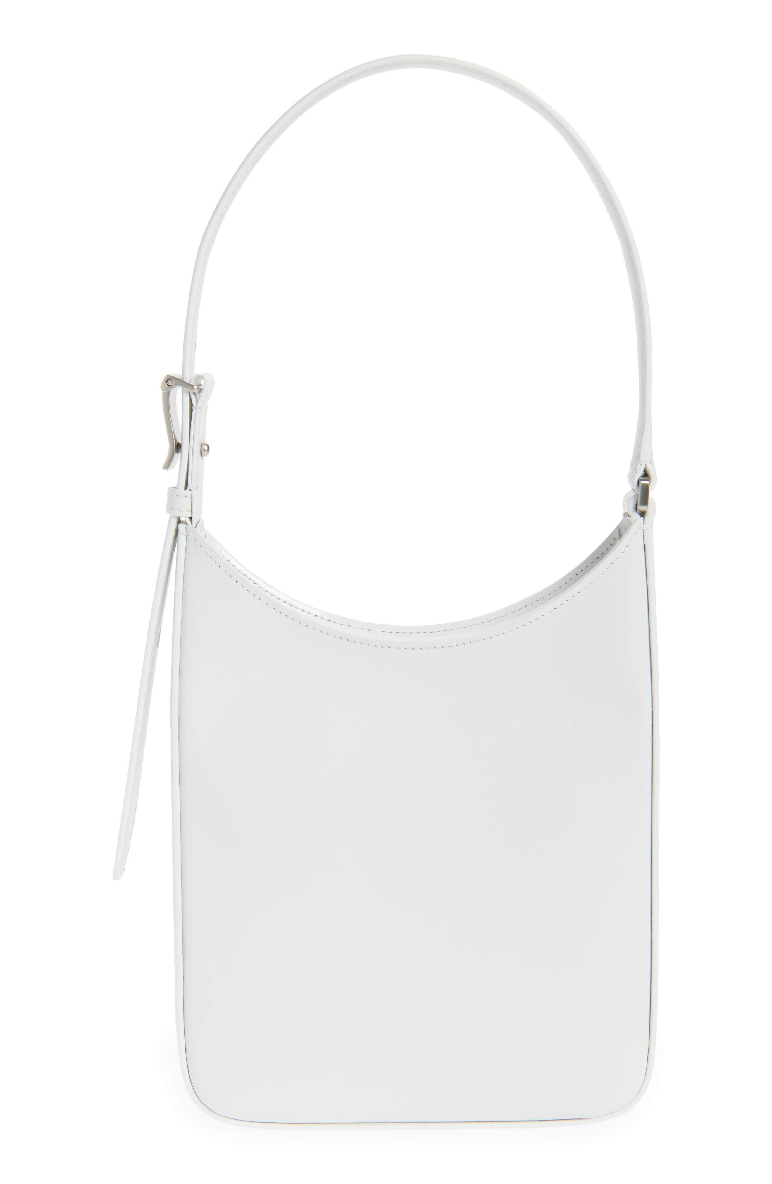 Proenza Schouler Slope Leather Shoulder Bag, Alternate, color, Optic White 104