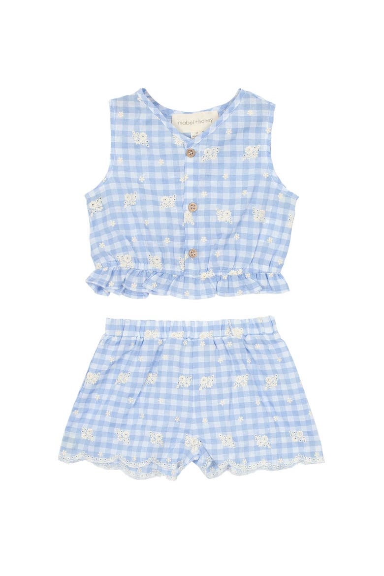 Barnyard Babe Blue Two Piece Short Set, Alternate, color, Blue