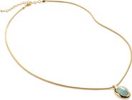 Monica Vinader Odyssey Aquamarine Pendant Necklace