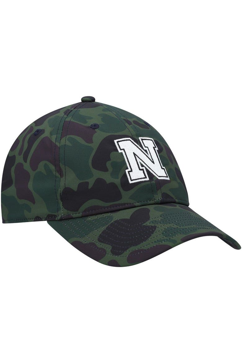 Men's adidas Camo Nebraska Huskers Military Appreciation Slouch Primegreen Adjustable Hat, Alternate, color, Camo