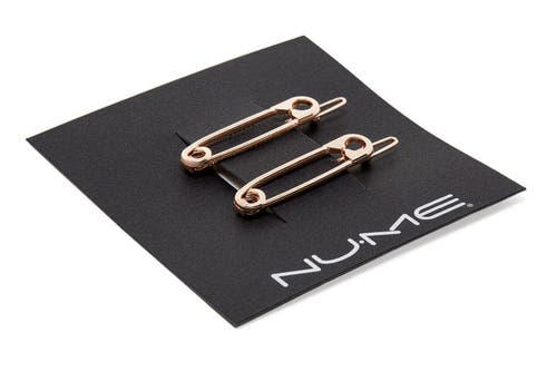 Nume Safety Pin Hair Clips In Rose Gold