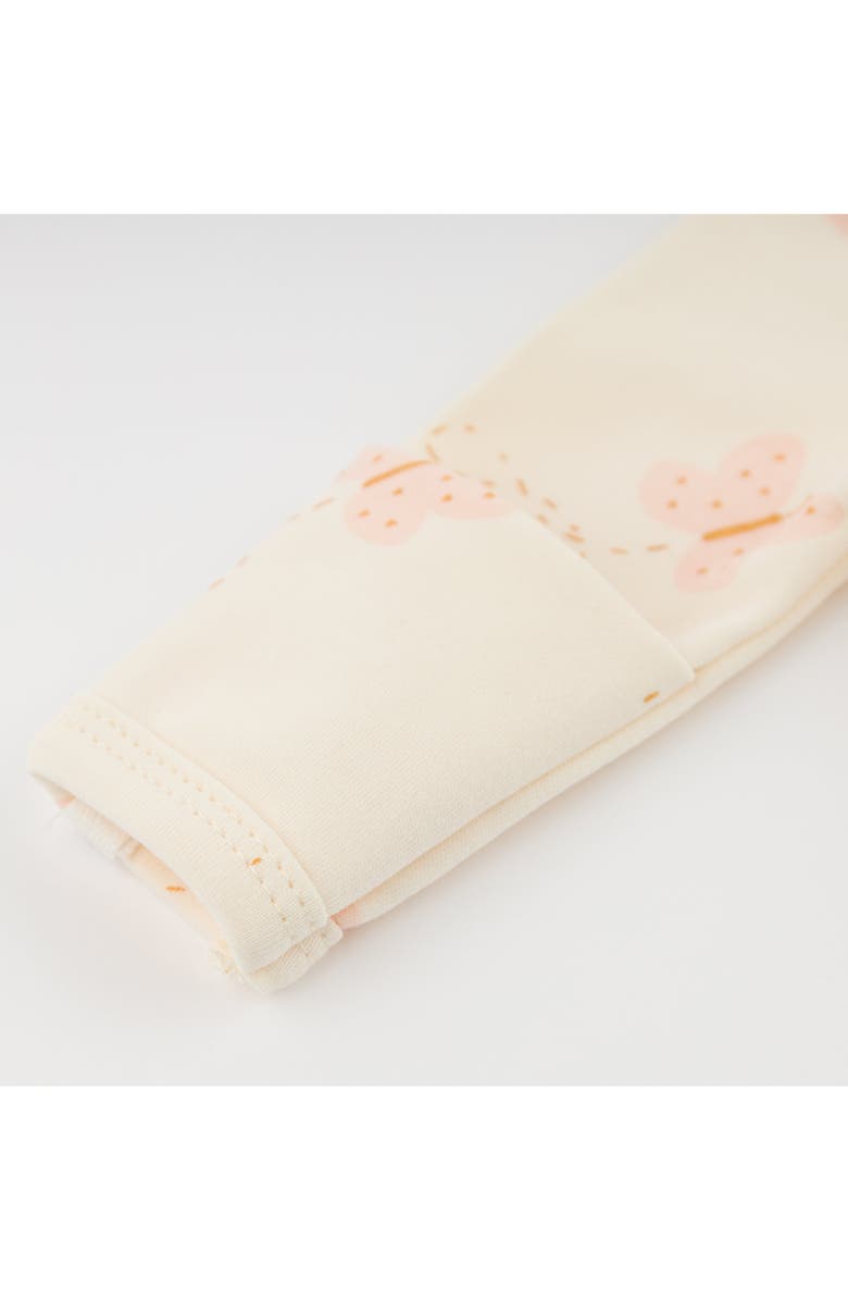 oh baby! Mini Butterflies Pink Footie, Alternate, color, Milk