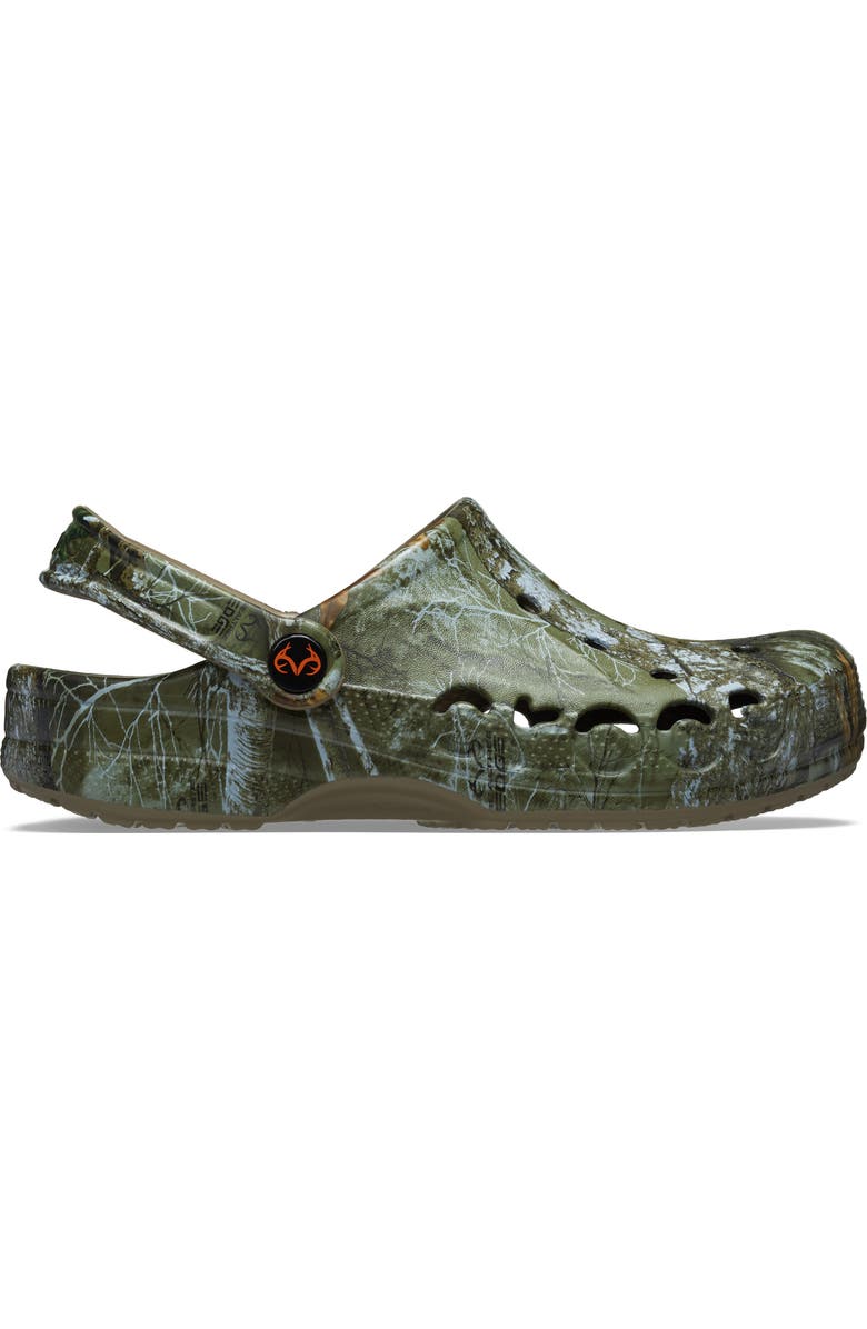 CROCS Gender Inclusive Realtree Edge Camo Baya Clog, Alternate, color, Dark Green Multi