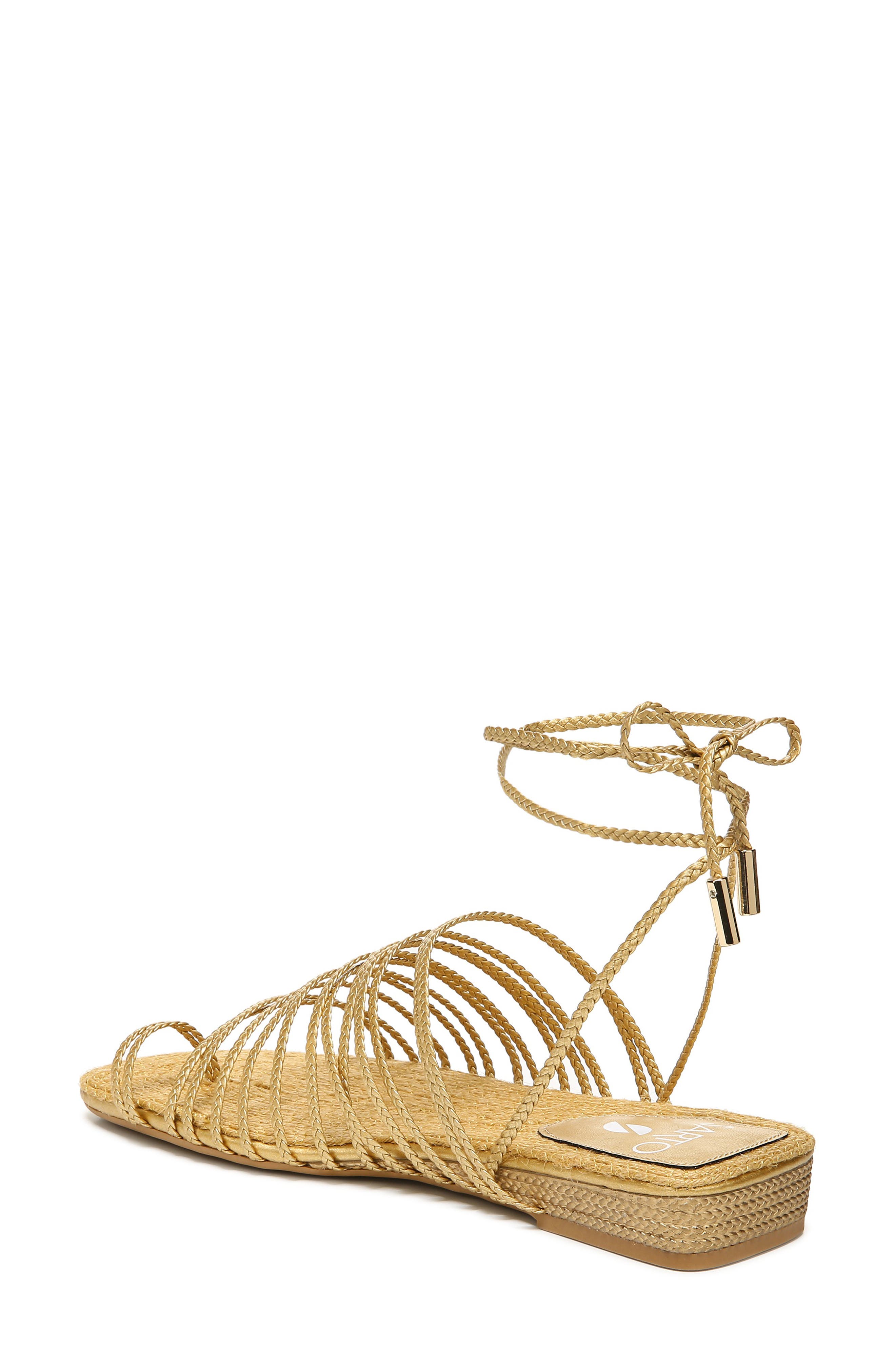 Iona Strappy Lace-Up Sandal, Alternate, color, GOLD