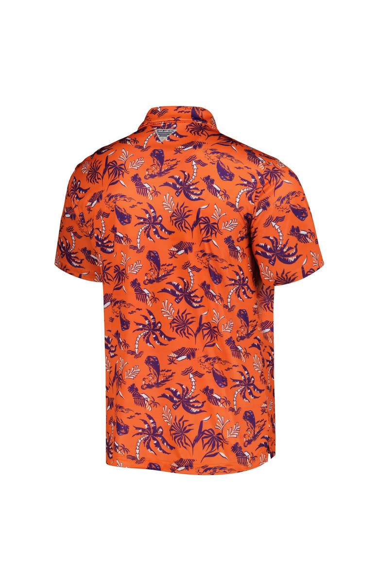 Columbia Men's Columbia Orange Clemson Tigers Super Terminal Tackle Omni-Shade Polo, Alternate, color, 