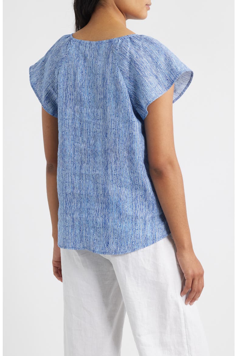 Shimmering Bay Linen Top, Alternate, color, SPECTRUM BLUE