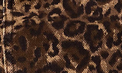 Levi's Icon Leopard Denim Miniskirt In Gold