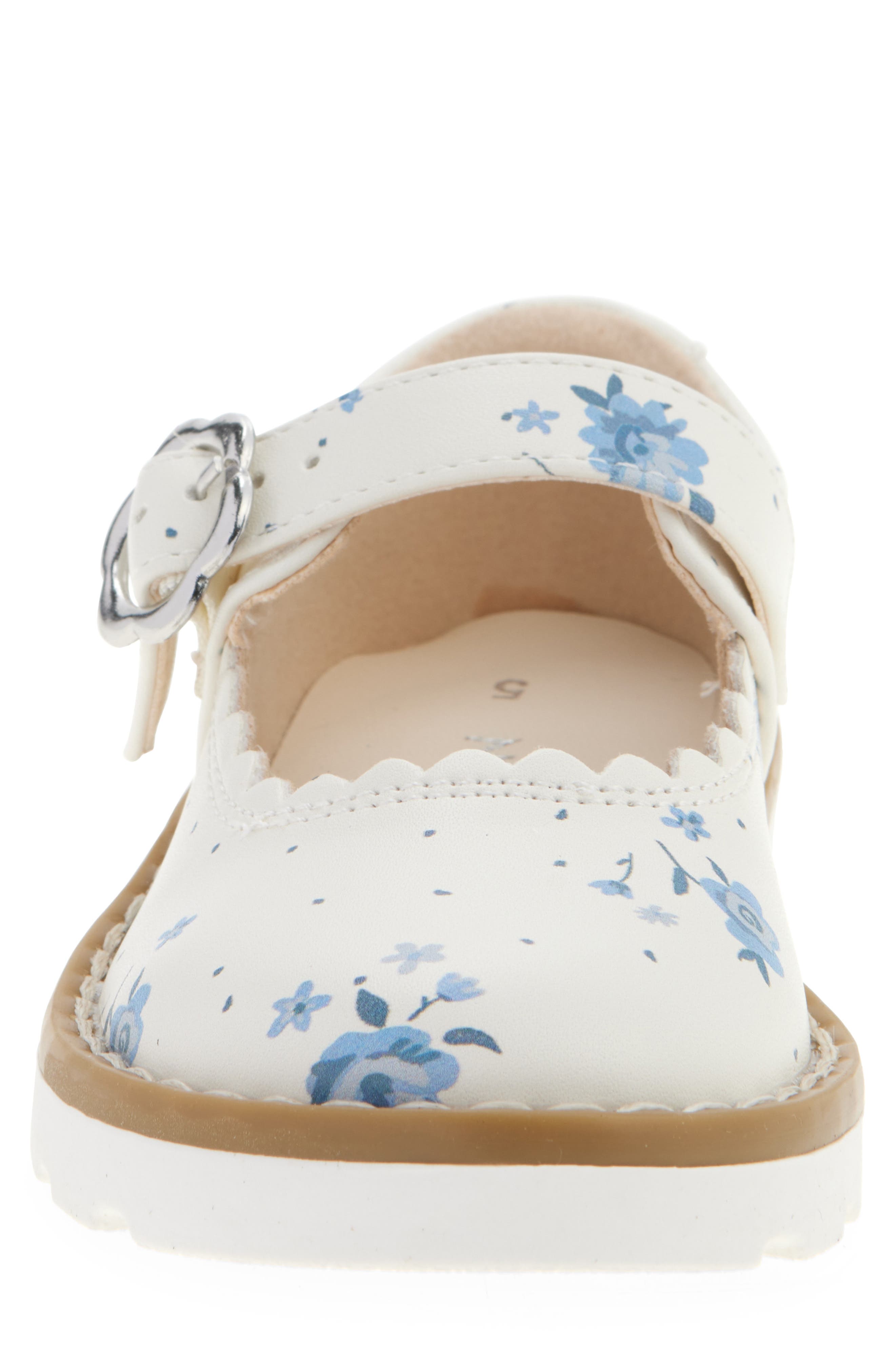 NEXT Kids' Floral Mary Jane Flat, Alternate, color, White
