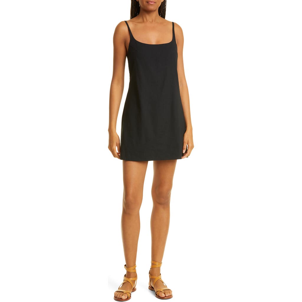 REBECCA TAYLOR REBECCA TAYLOR STRETCH LINEN BLEND SKIRTED ROMPER