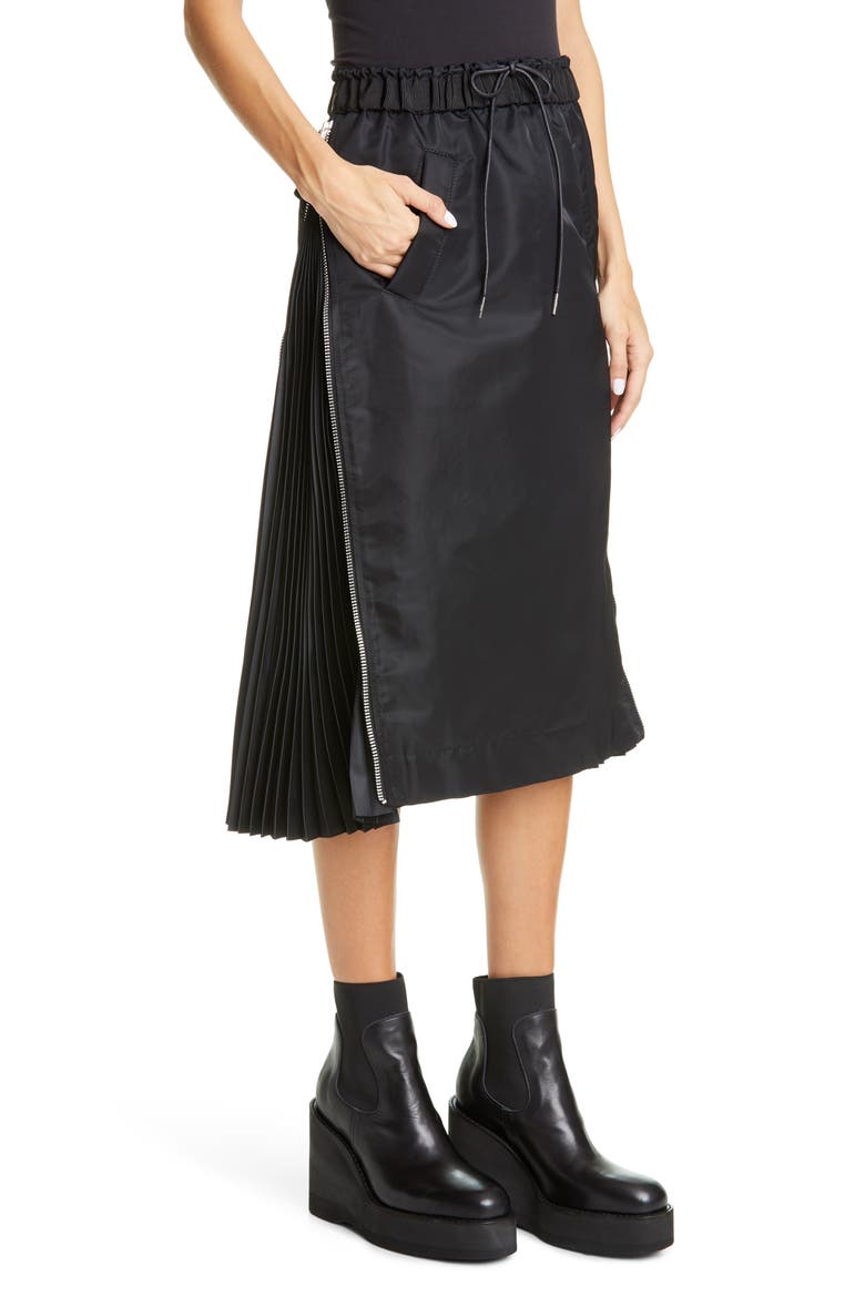 MA-1 Side Gusset Skirt, Alternate, color, BLACK