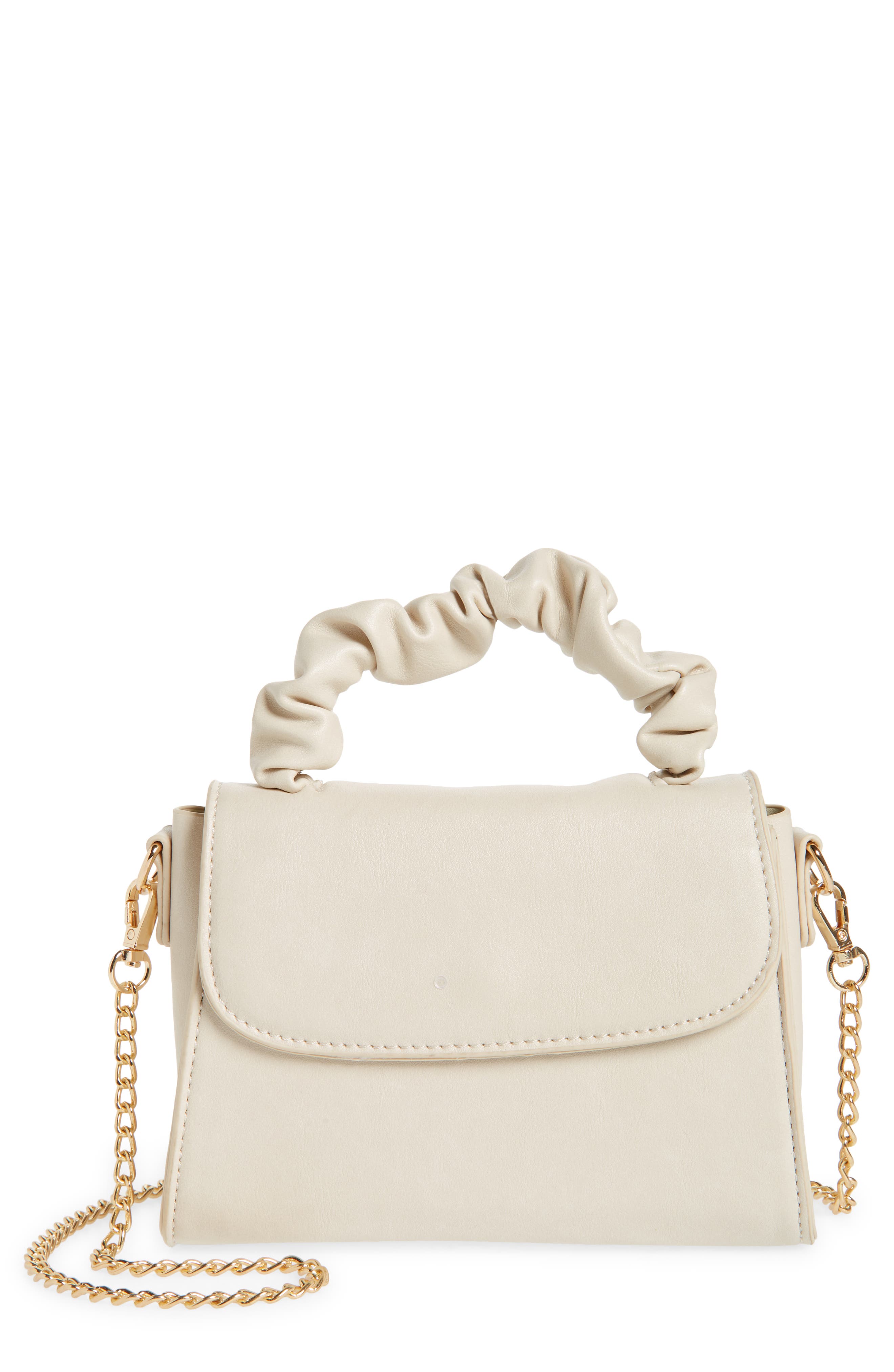 Austin Scrunchie Mini Crossbody Bag, Main, color, IVORY