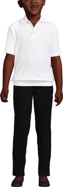 Lands' End School Uniform Big Kids Short Sleeve Banded Bottom Polo Shirt